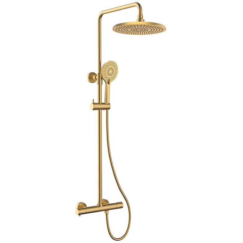 Душевая система с термостатом Kaiser (Кайзер) Serio, Brushed gold 05577-3