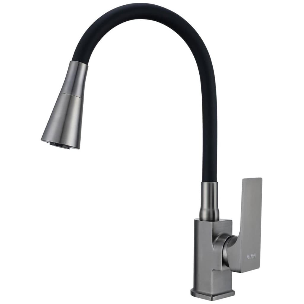 Смеситель для кухни Prohanss P61 графитовый P61.4406.09 высокий гибкий излив