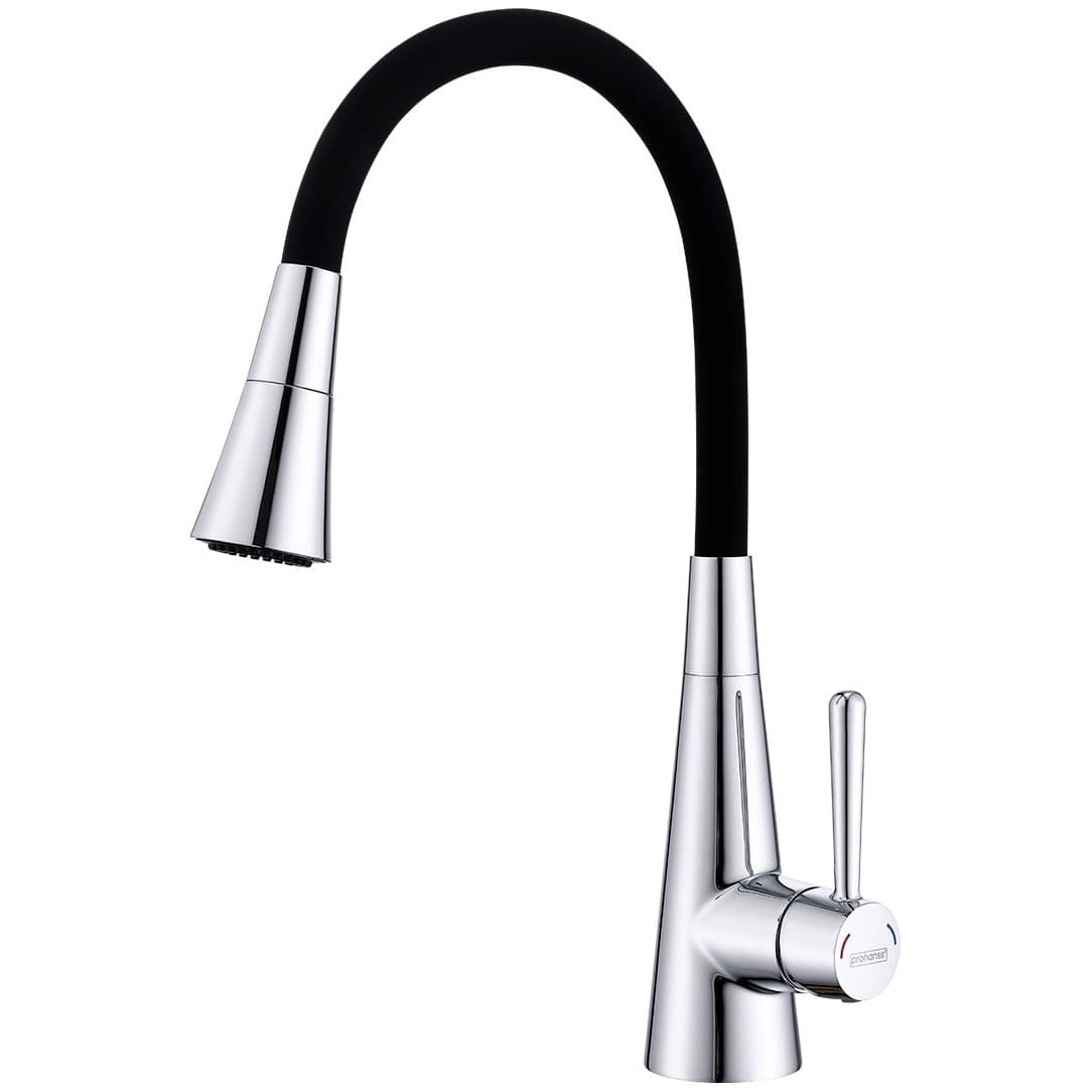 Смеситель для кухни Prohanss P02 хром P02.4406 высокий гибкий излив