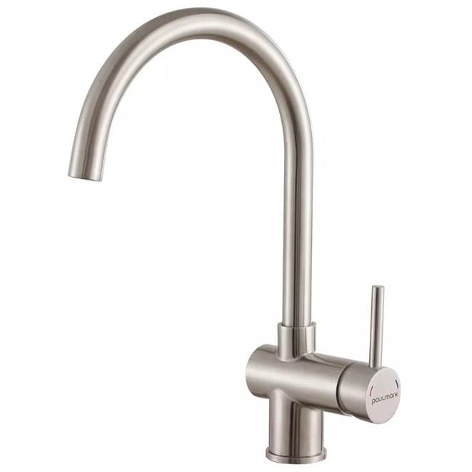 Смеситель для кухни Paulmark (Паульмарк) Bend, брашированная сталь, Be212066-BS