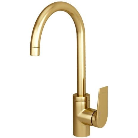 Смеситель Wasserkraft (Васеркрафт) для кухонных моек Aisch 5500 матовое золото (5507)