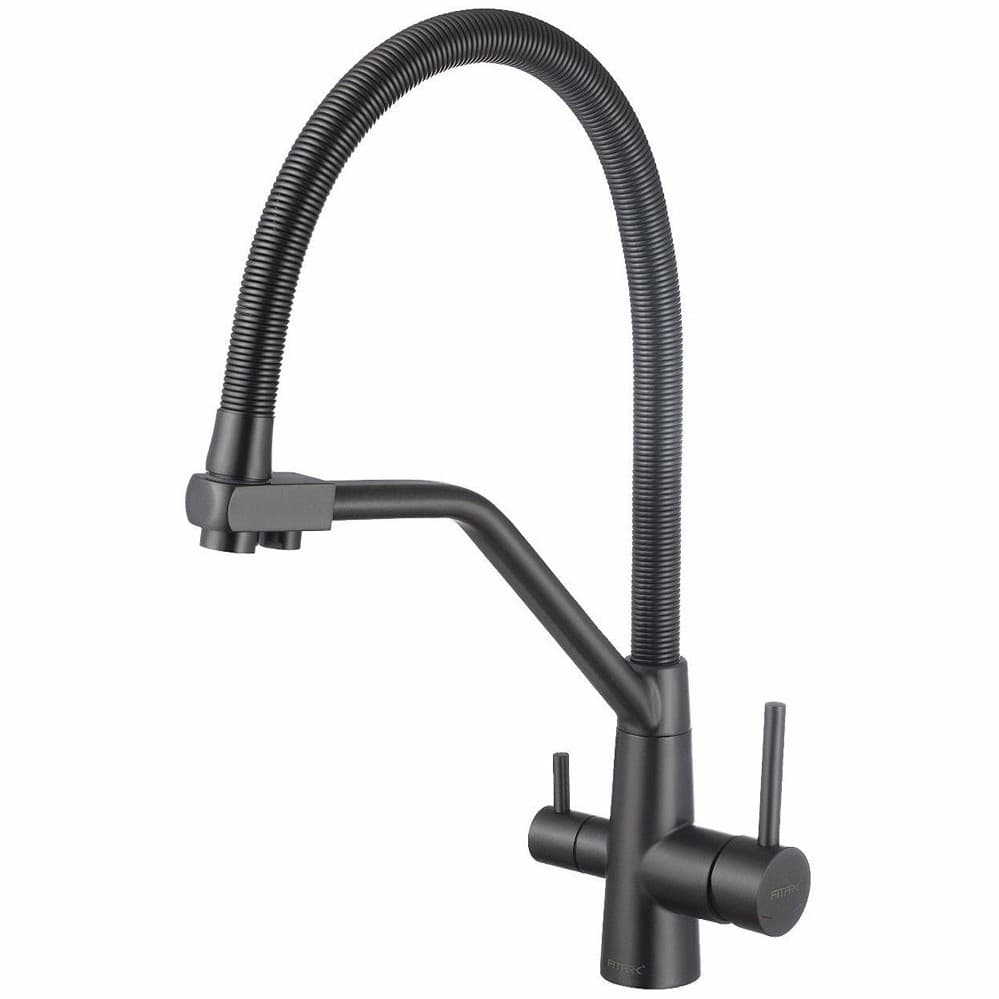 Смеситель для кухни под фильтр Fmark (Фмарк) FS0762Q графит
