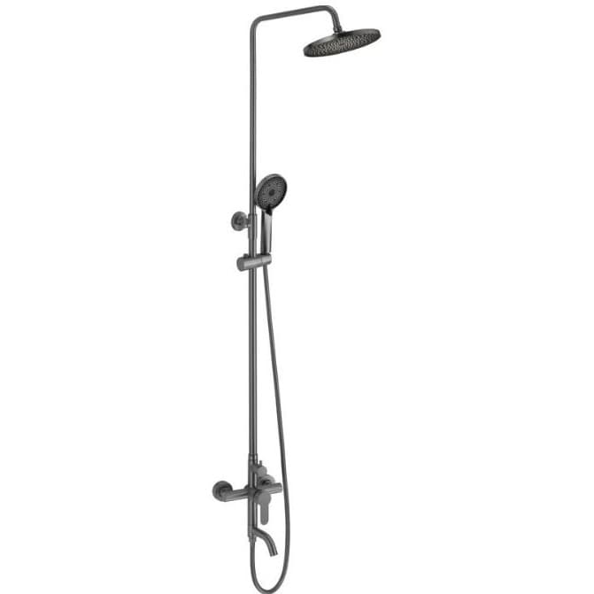Душевая стойка Fmark (Фмарк) FS8245Q, оружейная сталь