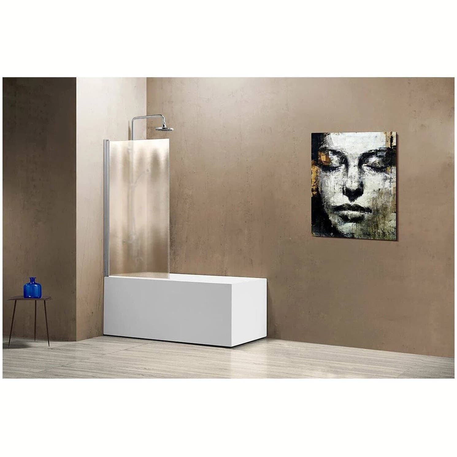 Душевая шторка на ванну Vincea (Винчея) VSB-11800CH, 800х1400, хром, стекло шиншилла