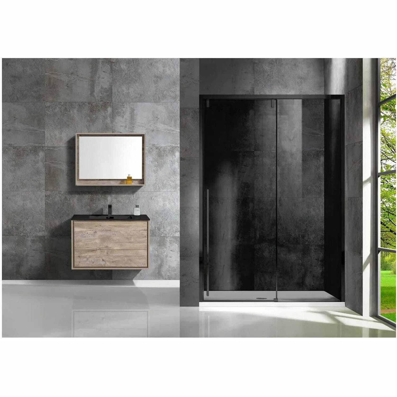 Душевая дверь Vincea (Винчея) Lugano VDS-1L120CLB-1, 1200, черный, стекло тонированное