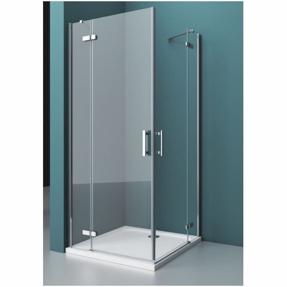 Душевой уголок BelBagno (Бельбагно) KRAFT-AH-22-90/80-C-Cr-L хром, стекло прозрачное 6 мм (900х1950х800)