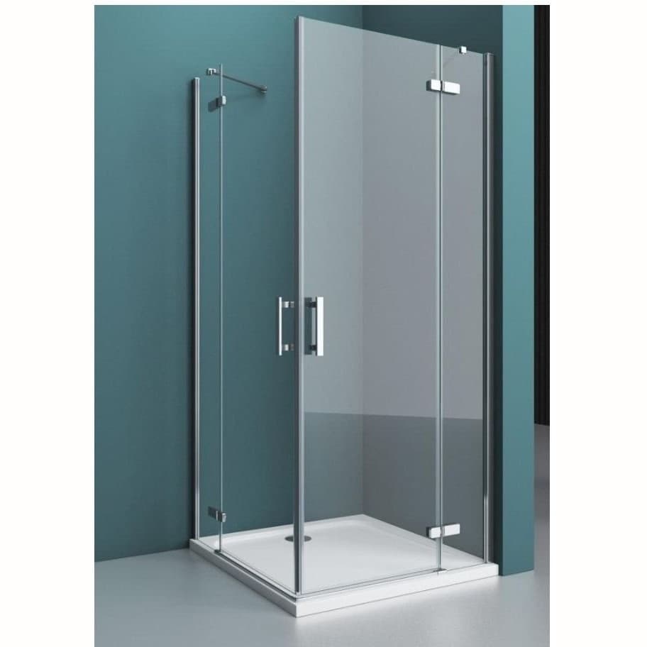 Душевой уголок BelBagno (Бельбагно) KRAFT-AH-22-90/80-C-Cr-R хром, стекло прозрачное 6 мм (900х1950х800)
