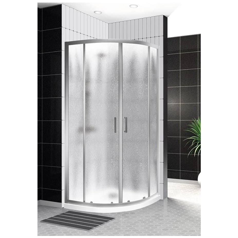 Душевой уголок BelBagno (Бельбагно) UNO-195-R-2-90-CH-CR хром, стекло шиншилла 5 мм (900х1950х900)