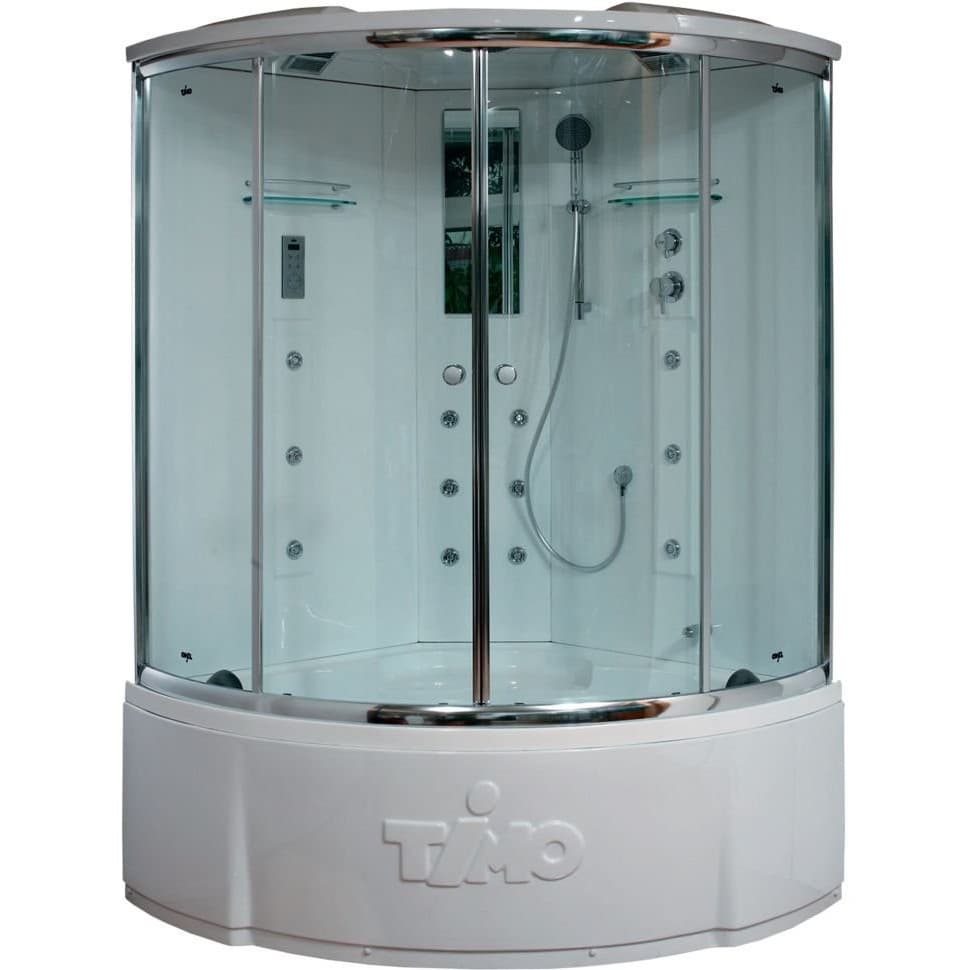 Душевая кабина Timo (Тимо) Lux T-7755 цвет профиля хром, стекло прозрачное 6 мм 150х230х150 см