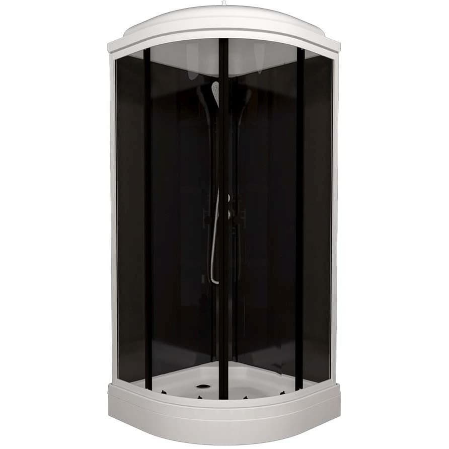 Душевая кабина Тритон (Triton) Nova 880х880х2175 мм, прозрачный 4 мм, профиль белый (Щ0000062583) А (7 мест+сифон D50)