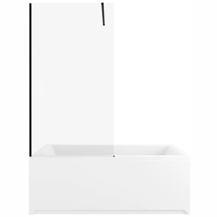 Шторка на ванну Allen Brau Infinity 80x160 см 3.21063.BBA, стекло прозрачное, профиль черный