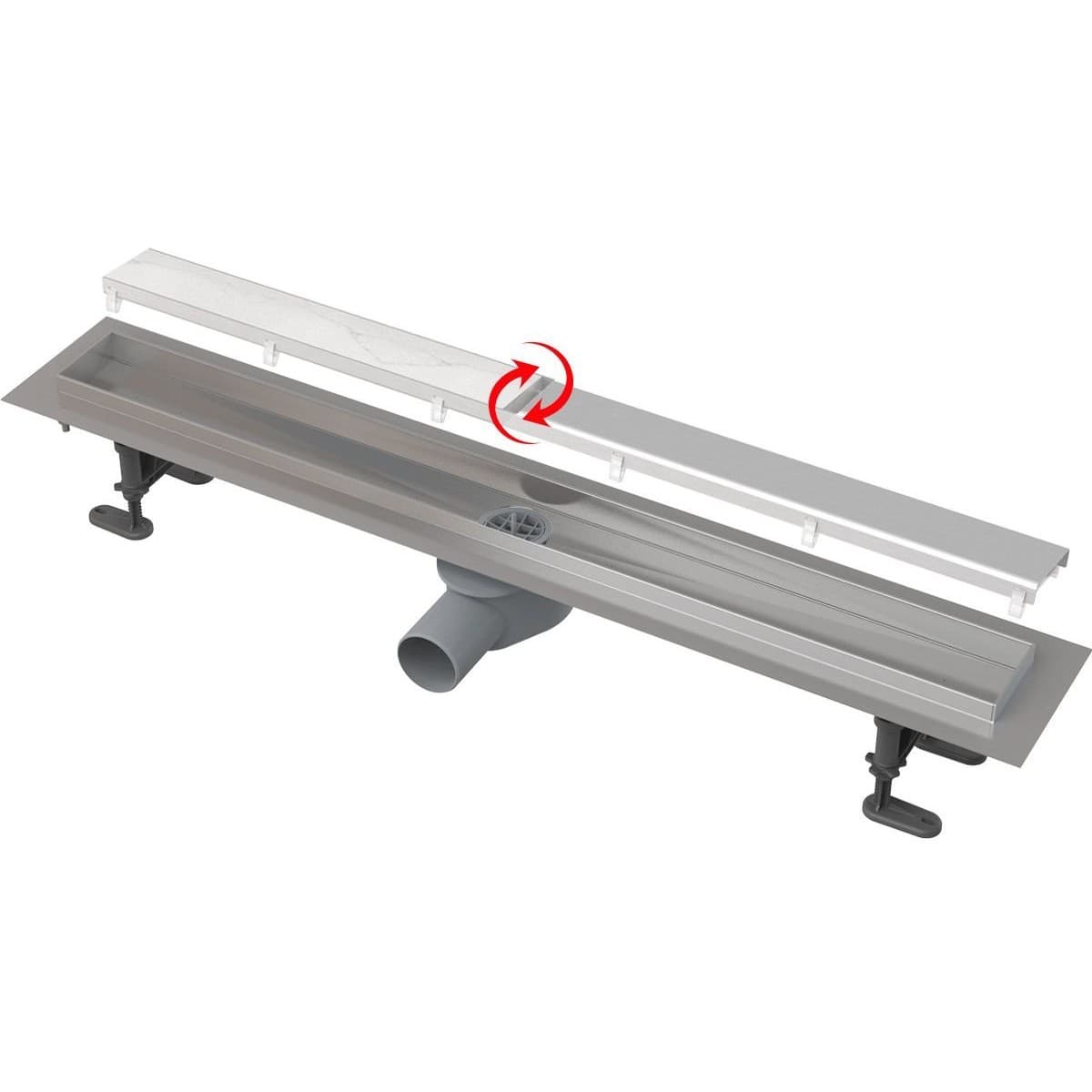 Водоотводящий желоб Alcaplast (Алкапласт) APZ13-650 DOUBLE9 Fit and Go