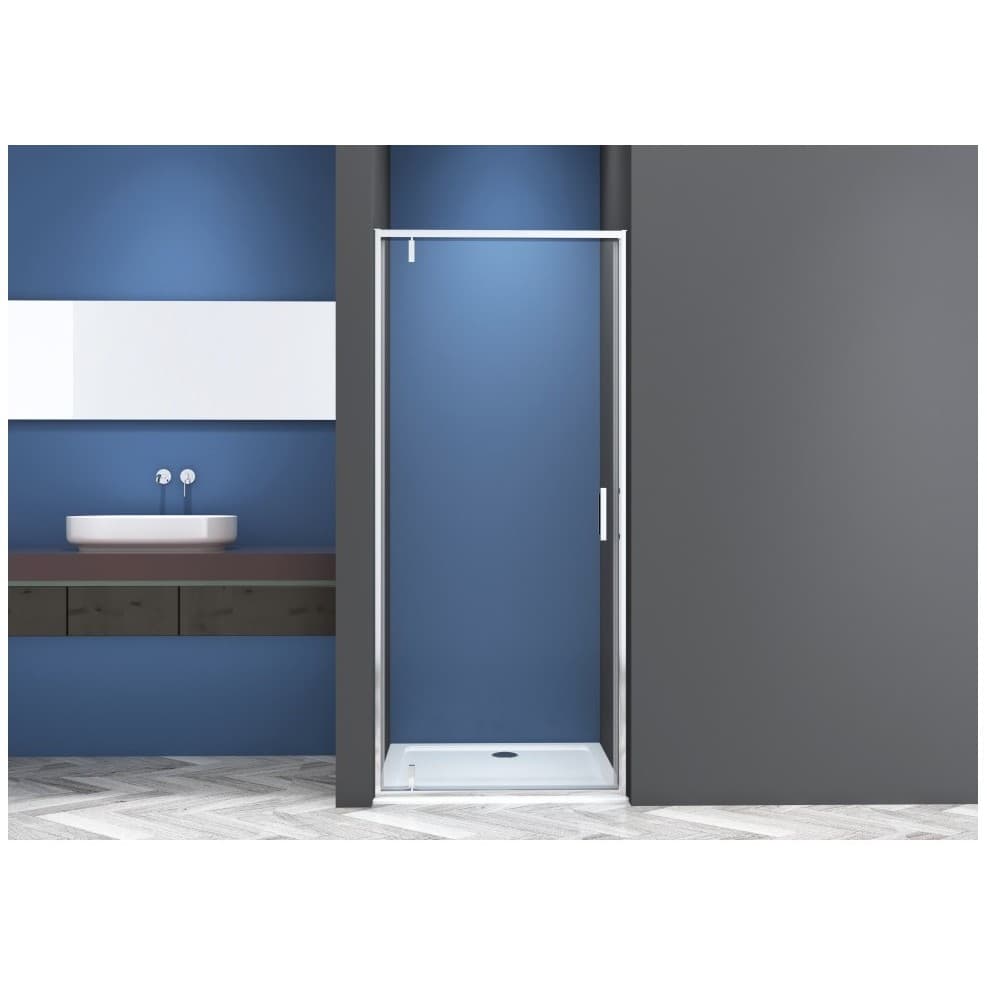 Душевая дверь Керамалюкс черная матовая 900х1900 мм CL1020B-90 BLACK, Ceramalux