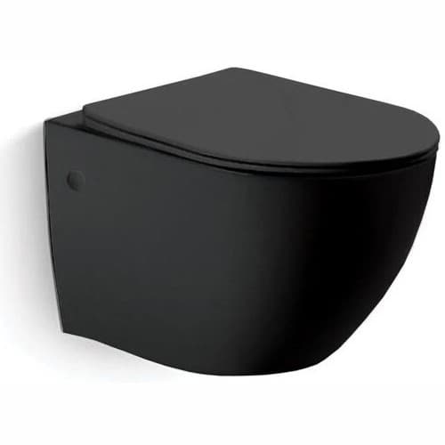 Унитаз подвесной Vincea (Винчея) Globo VT1-14MB безободковый, цвет матовый черный, ультратонкое сиденье soft-close