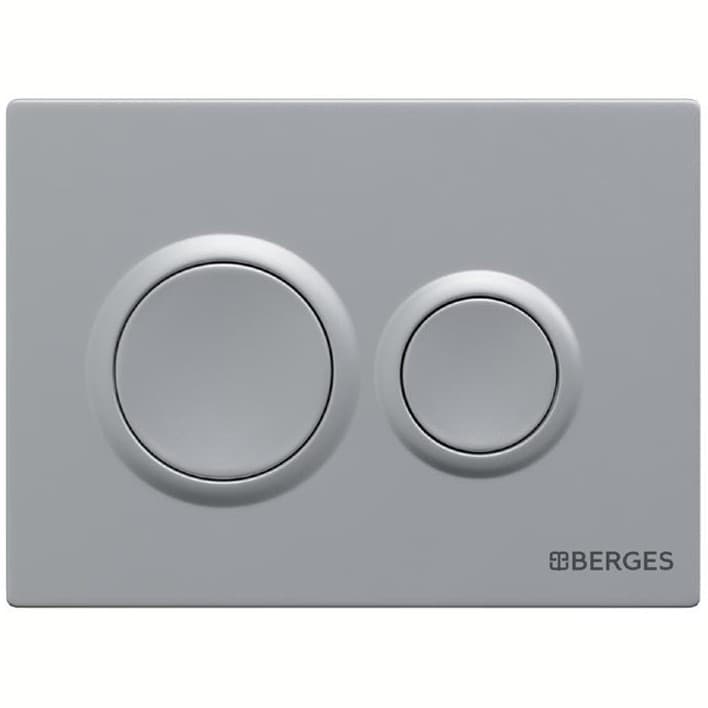 Кнопка смыва Berges (Бергес) для инсталляции Novum O2, матовый хром (40062)