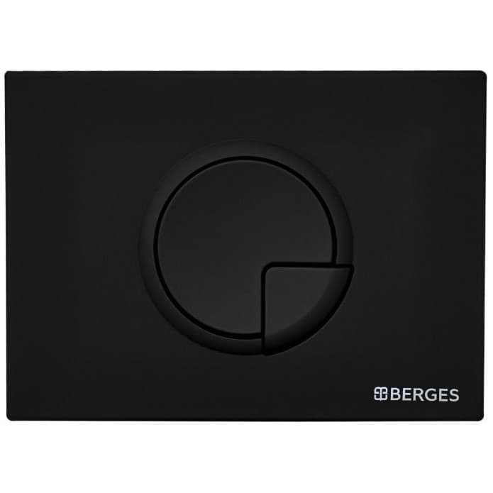 Кнопка смыва BERGES (БЕРГЕС) Novum R5 Soft Touch Черный (040025)