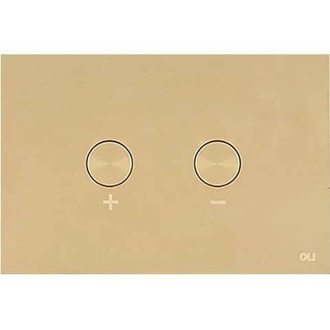 Кнопка смыва пневматическая двойная Oli (Оли) Blink, сталь, золото, антивандальный 878781