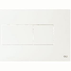 Кнопка смыва пневматическая двойная Oli (Оли) Karisma, пластик, белый 641001