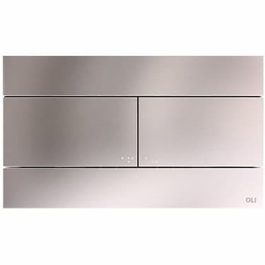Кнопка смыва механическая двойная Oli (Оли) Slim, пластик, хром матовый 659046