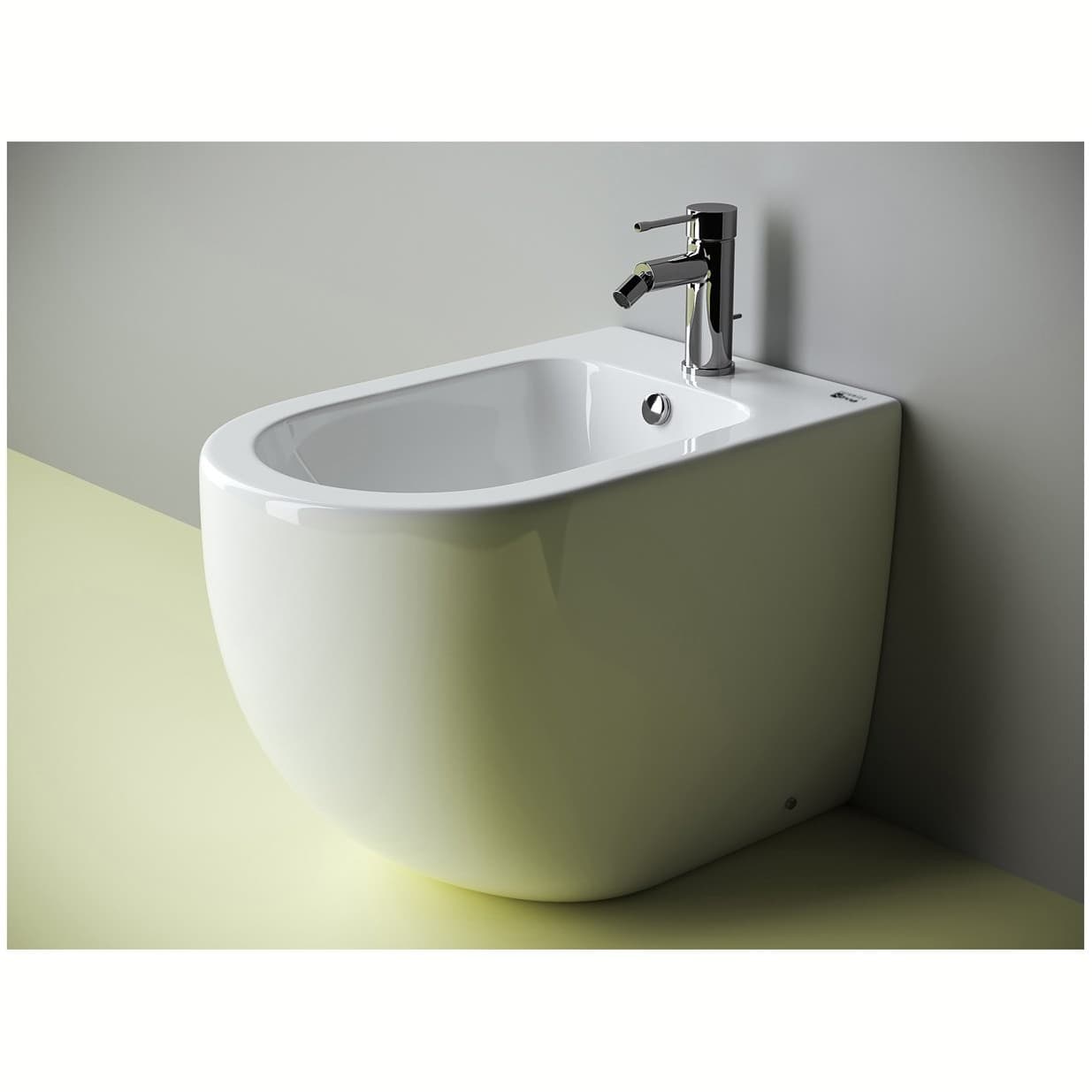 Биде напольный, приставной Ceramicanova (Керамиканова) Metropol CN4005 Белый