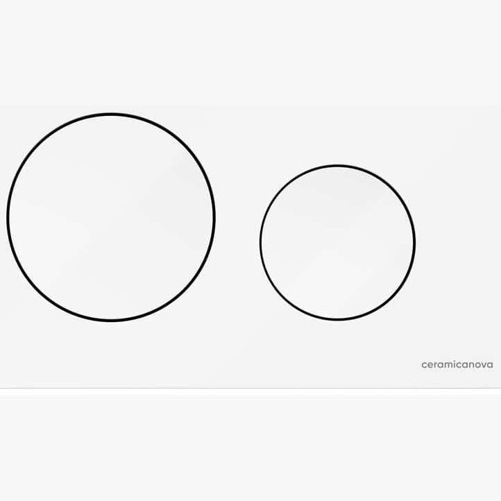 Кнопка смыва Ceramicanova (Керамиканова) Balance, клавиши Circle, цвет белый глянцевый, арт. CN12-001W