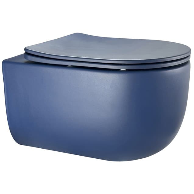 Унитаз подвесной Gid Tornado 49x36x34см, Tr2133TF-BUM 62301Y, синий матовый