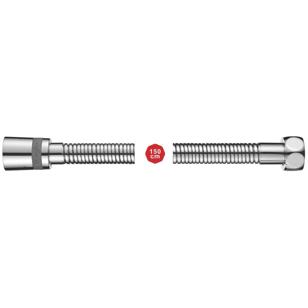 Шланг для душа Рагло R402 хром R402.15, Raglo нержавеющая сталь 1,5 м