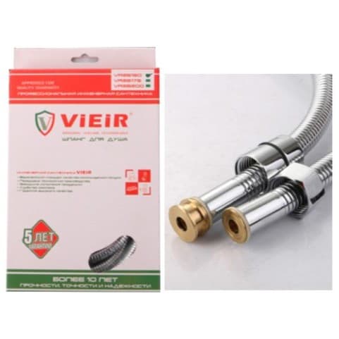 Шланг для душа Vieir (Виеир) 175 см металлическая оплетка VR26175 хром