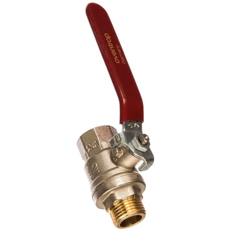 Кран шаровой Oventrop (Овентроп) Optibal полнопроходной, маховик ручка-рычаг Kvs 22 DN 15, G 1/2 дюйма ВР-НР (1076204)