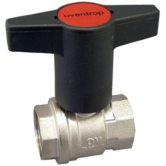 Кран шаровой Oventrop (Овентроп) Optibal полнопроходной, маховик пластмассовый Kvs 99 DN 32, 1 1/4 дюйма ВР-ВР (1077110)