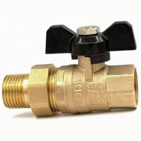 Кран шаровой Vieir (Виеир) с американкой 1/2″ Желтый (VR104-01)
