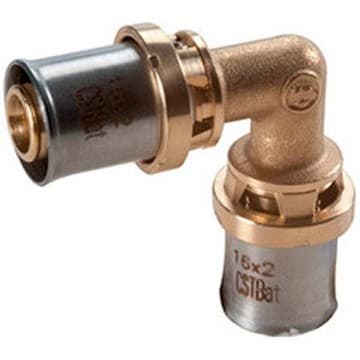 Угольник Giacomini (Джакомини) RM122, 90, 26 x 3, латунь, для труб Giacotherm, Giacoflex и многослойных RM122Y009