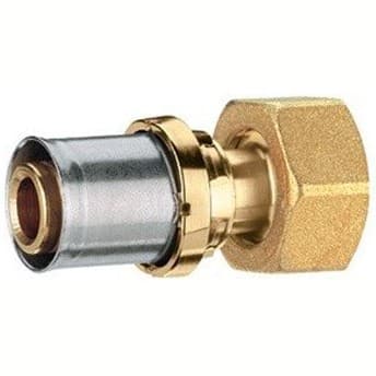 Муфта Giacomini (Джакомини) RM179SP, НГ, 3/4″, 16 x 2, латунь, с плоским кольцом, для труб Giacotherm, Giacoflex многослойных и полибутиленовых RM179Y063