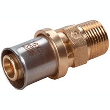Переходник Giacomini (Джакомини) RM107, Н, 3/4″, 20 x 2, латунь, для труб Giacotherm, Giacoflex, многослойных и полибутиленовых RM107Y047