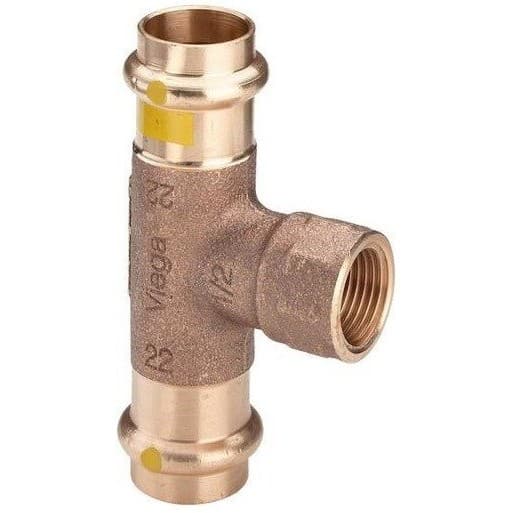 Тройник Viega (Виега) Profipress G, c SC-Contur 28x3/4″x28 мм, бронза, модель 2617.2 352752