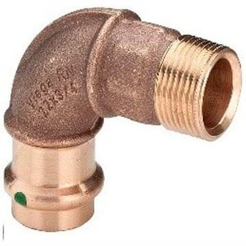 Угловой переход Viega (Виега) HP 90 Sanpress c SC-Contur 22x3/4, бронза, модель 2219 115623