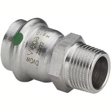 Переходник Viega (Виега) Sanpress Inox нержавеющая сталь 3/4″х18 мм НР, модель 2311, 436476