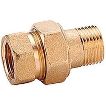 Сгон Giacomini (Джакомини) прямой с накидной гайкой 1/2″ нехромированный R18Y003