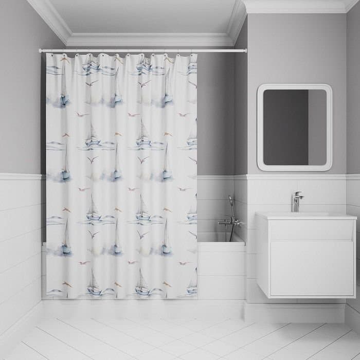 Штора для ванной Iddis (Иддис) 200x180 см полиэстер BO02P18i11