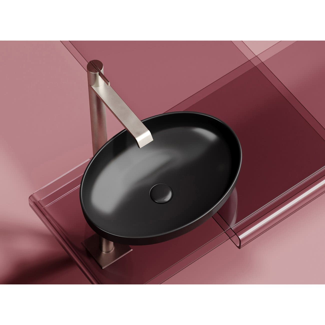 Раковина Ceramicanova (Керамиканова) Element накладная 145х502х363 мм CN6056MB Черный Матовый