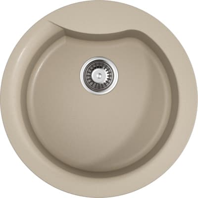 Мойка кухонная круглая Omoikiri (Омойкири) Yasugata 48R-SA Бежевый (4993132)