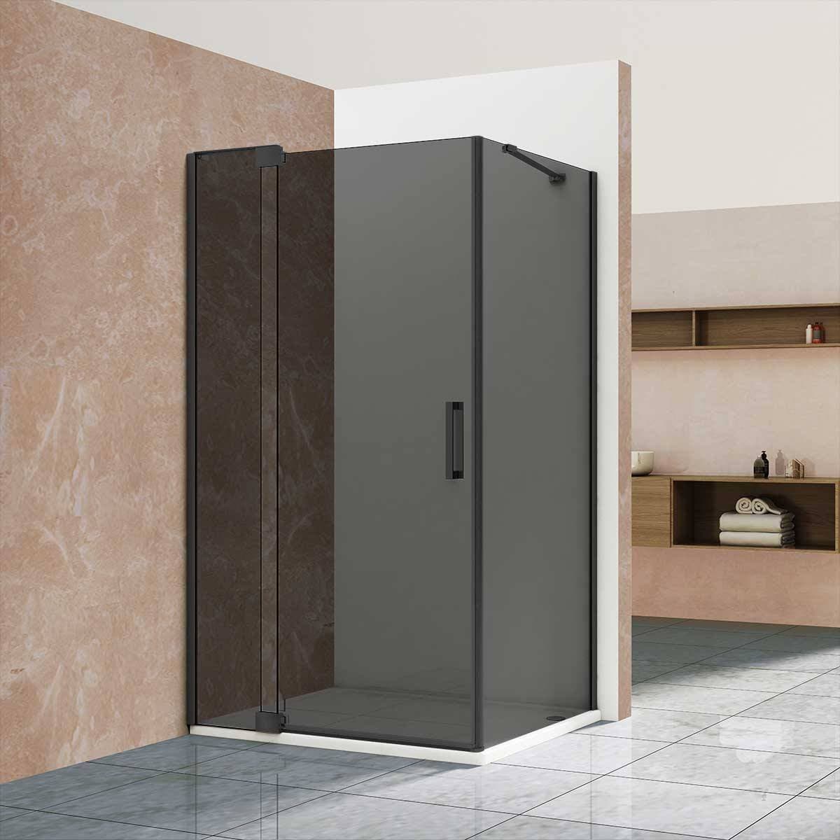 Душевой уголок Vincea (Винчея) Extra 1100/1200х900 мм (габариты площадки) 110/120х200 черный стекло тонированное VSR-1E111290CGB