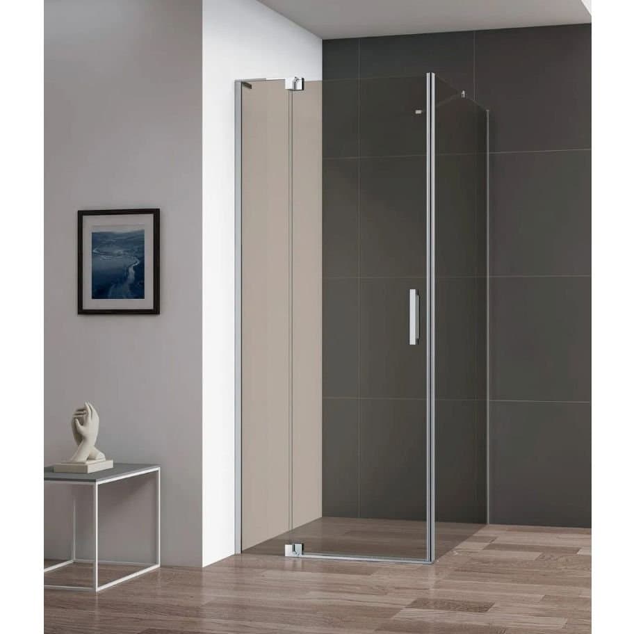 Душевой уголок Cezares (Цезарис) Slider-AH-1-80-90/100-BR-Cr, цвет профиля хром, стекло прозрачное 8 мм 100х195х80 см