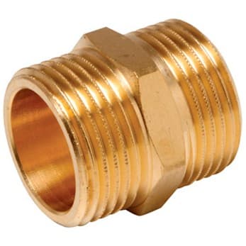 Ниппель латунный равнопроходный Elsen (Элсен) 1/2″ НР-НР (EBF15.12)