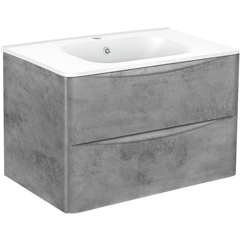 База под раковину Vincea (Винчея) Paola 800 подвесная, 2 выкатных ящика soft close, Beton VMC-2P800BT