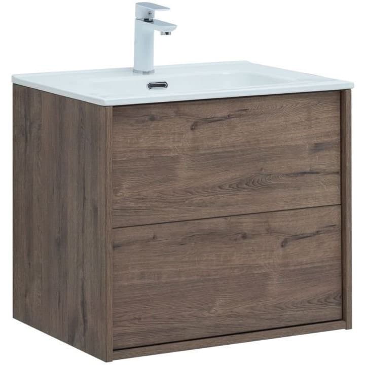 Тумба с раковиной Aquanet (Акванет) Lino 60 (Flat) дуб веллингтон 00287541
