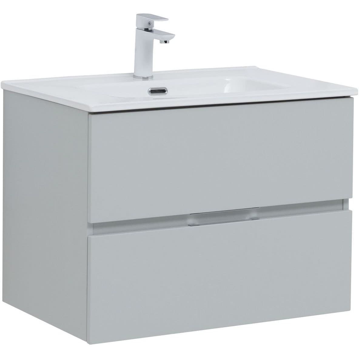 Тумба с раковиной Aquanet (Акванет) Алвита New 70 2 ящика, серый 00303907