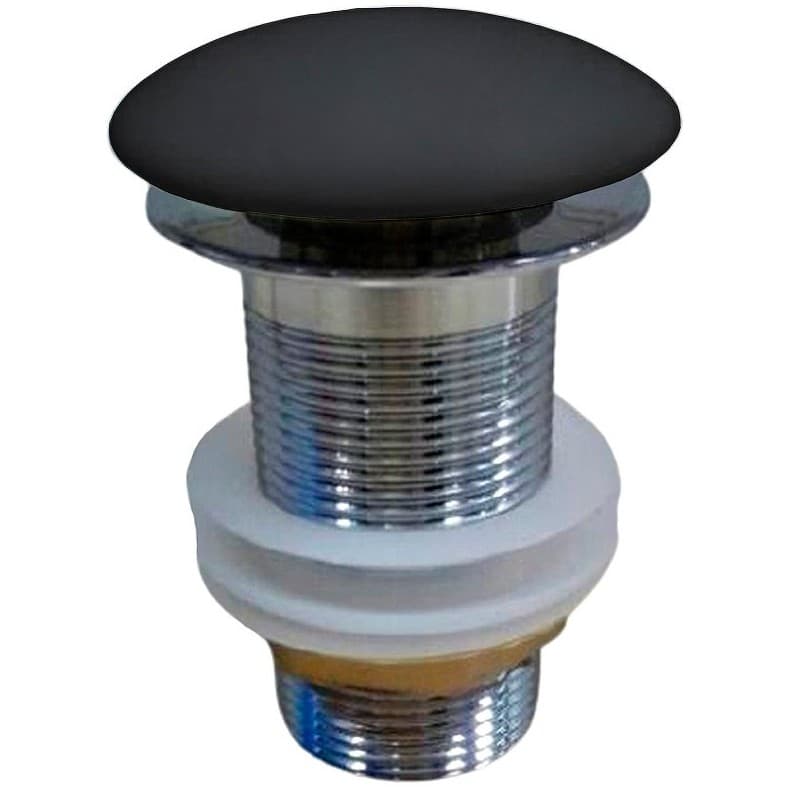 Донный клапан с керамической крышкой Vincea (Винчея) DBS-216MB, черная мат. крышка, без перелива