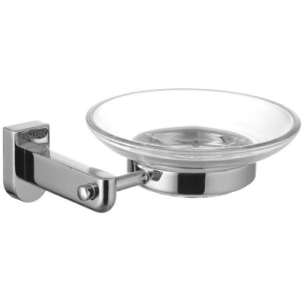 Мыльница стеклянная с настенным держателем Lemark (Лемарк) Omega LM3143C хром