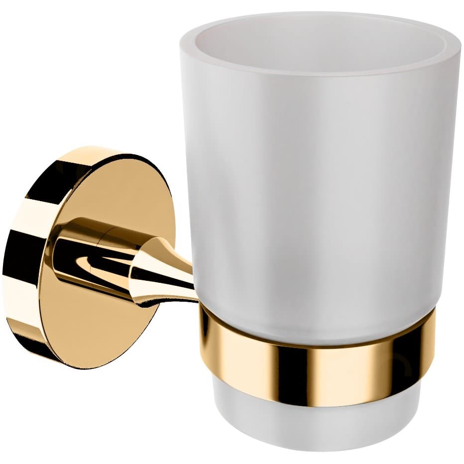 Стакан для ванной DEKOR BANYO Alina Gold A40 406 02 настенный, золото, стеклянный